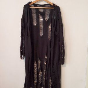 Vintage Disturbia distressed long cardigan size M